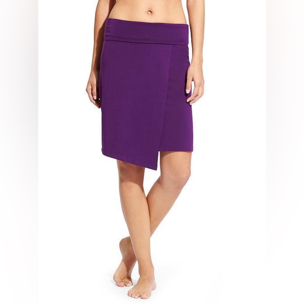 Athleta Seaside Fold Over Purple Skirt